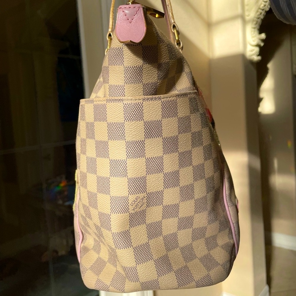 ❤️TRADED❤️Louis Vuitton custom Totally MM custom paint patch repair. Azur pink - Picture 9 of 16
